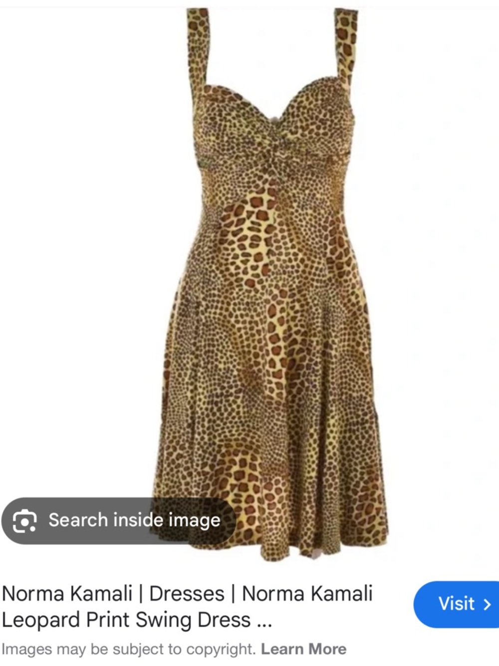 Norma Kamali Leopard-Print Swing Dress - Brown/Tan